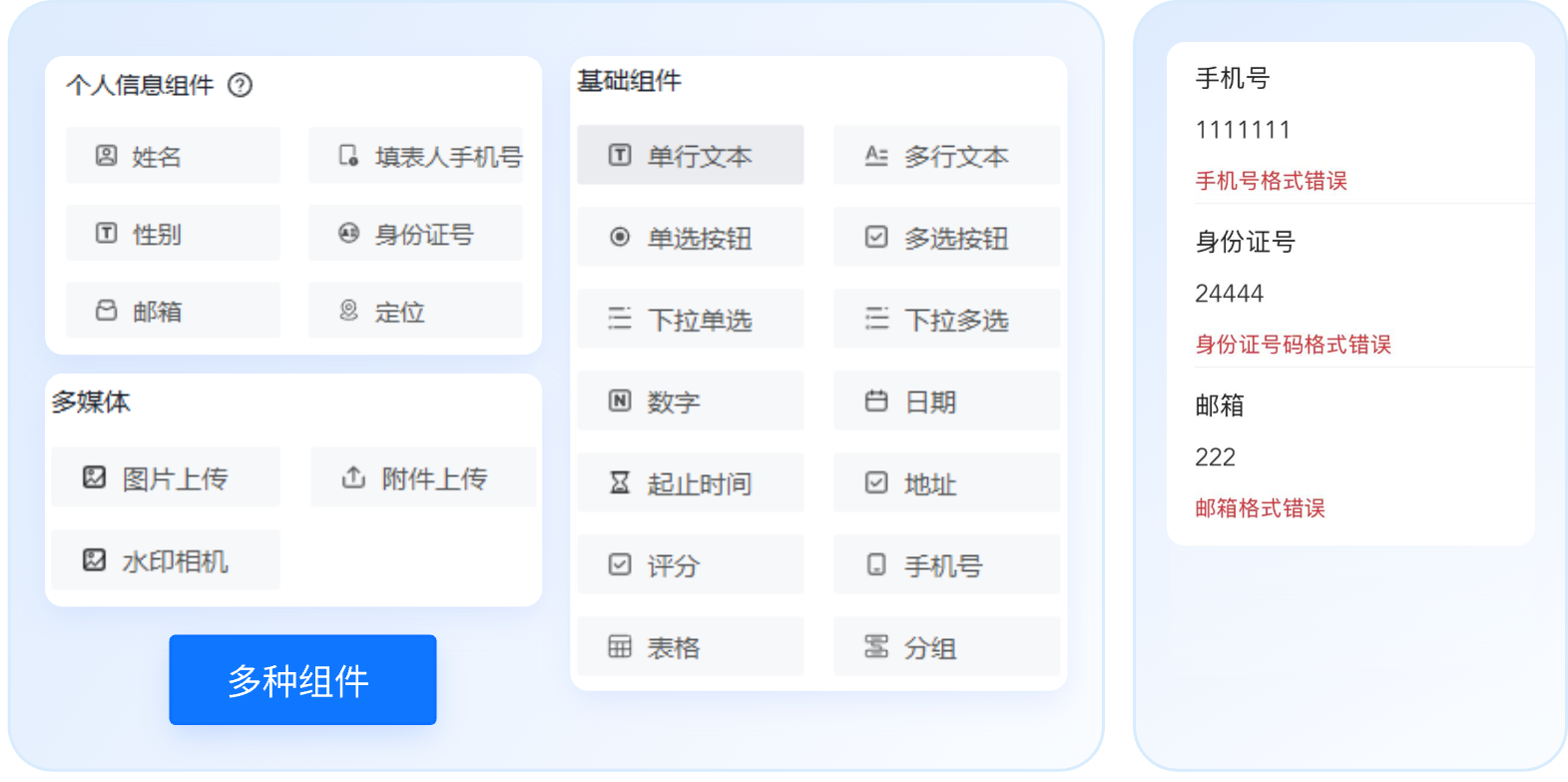 丰富的题型选择
