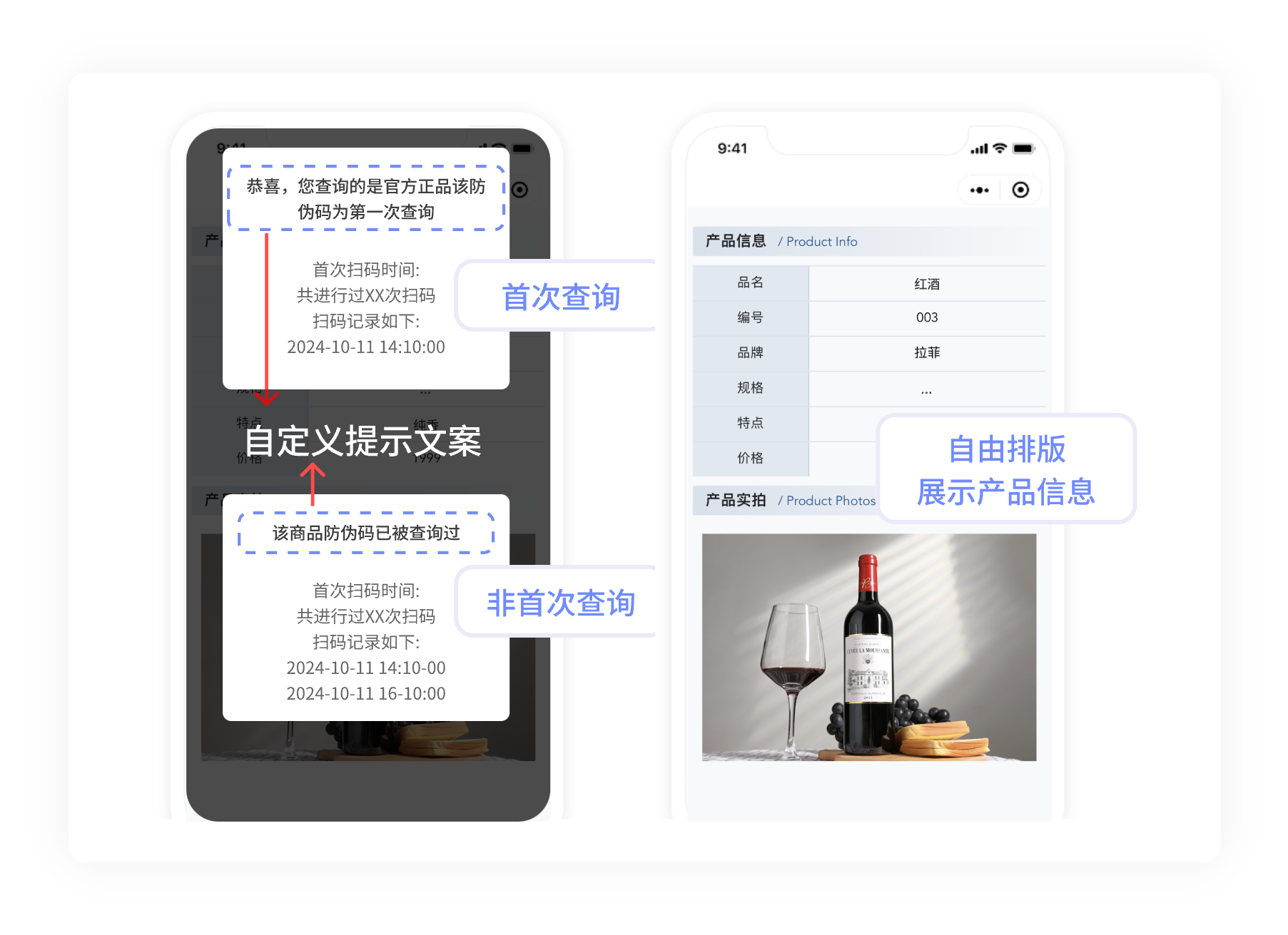 自定义防伪查询页面